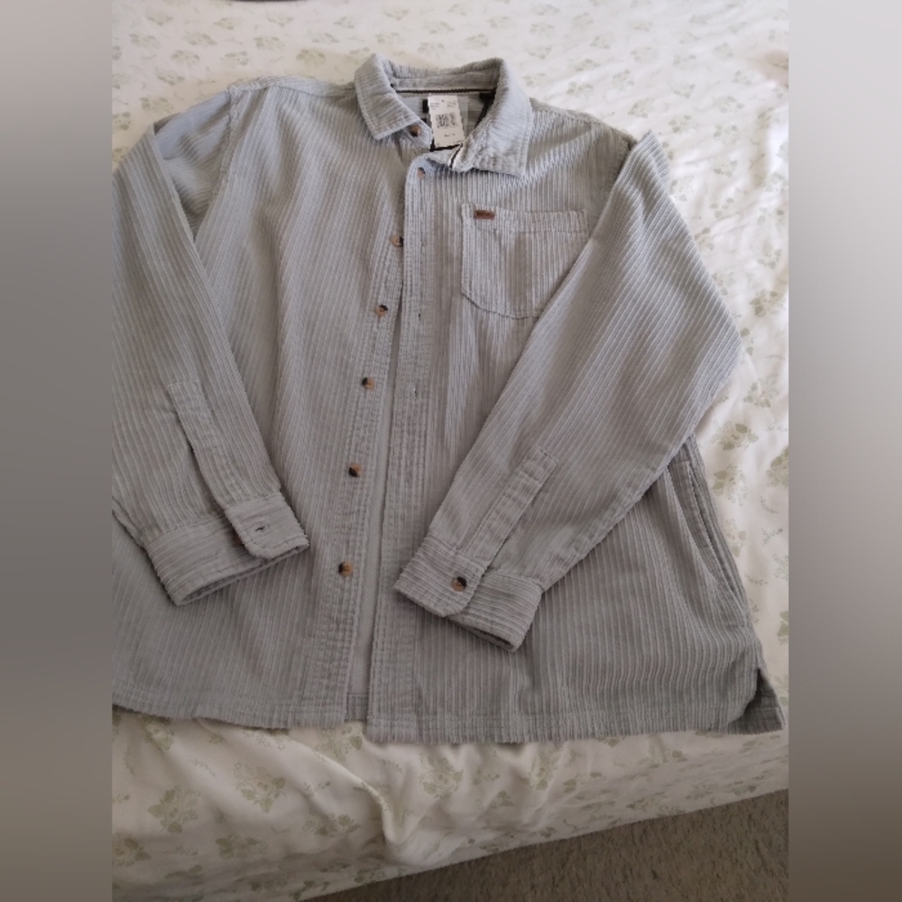 Buffalo David bitton shirt men XL grey shacket jacket jeramias